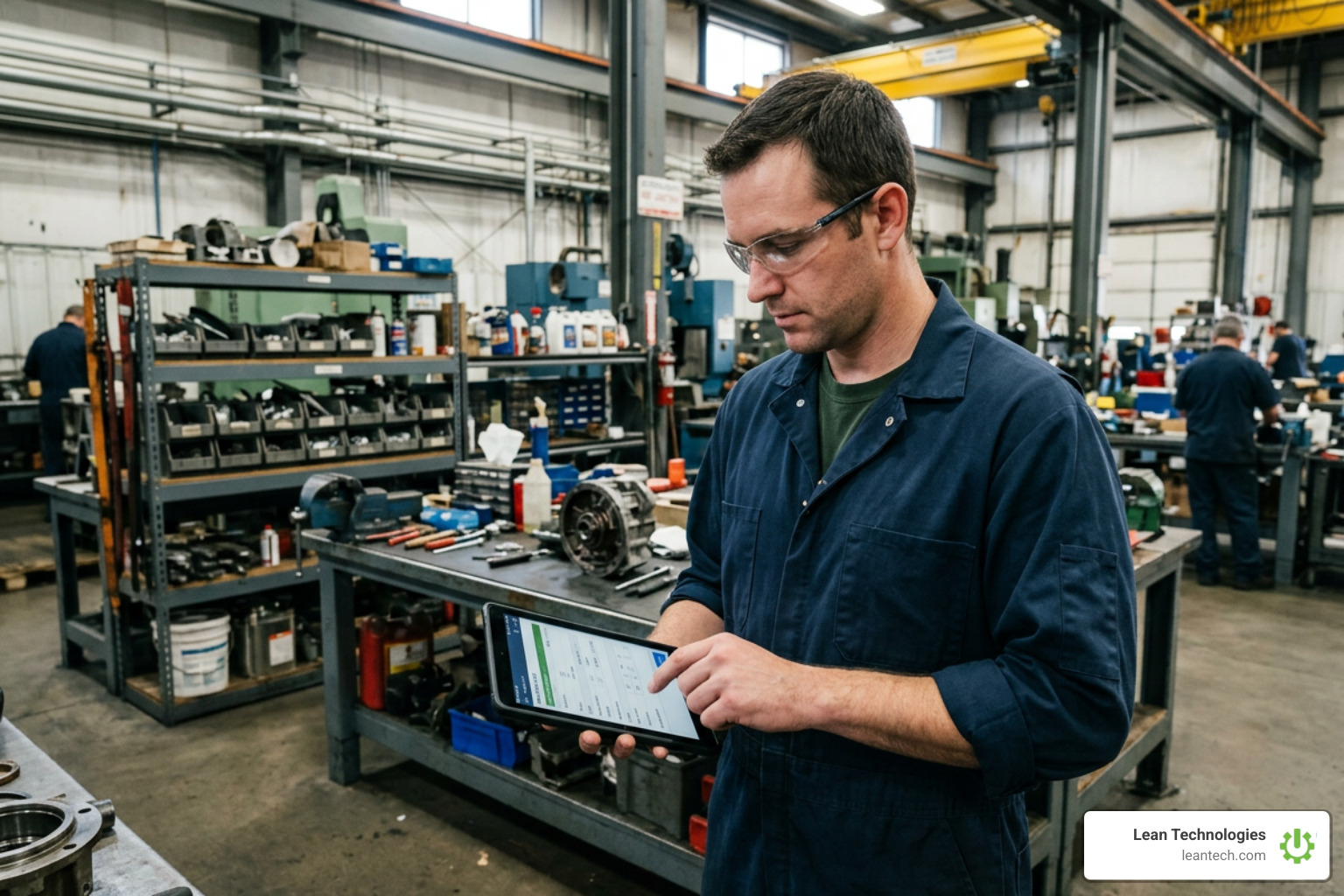 Maintenance shop floor tracking interface supporting structured worker updates
