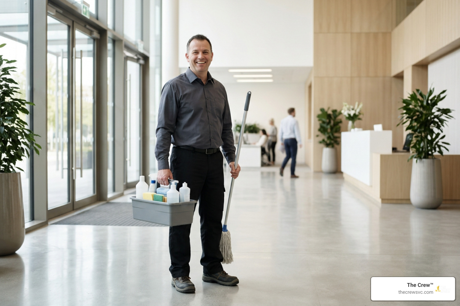 clean modern office facility with a dedicated porter