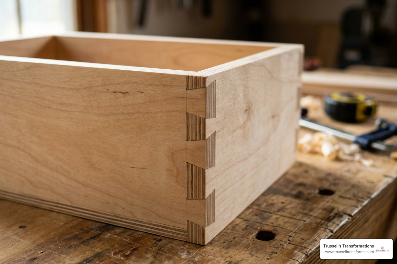 Custom Baltic Birch Wooden Drawer Box With Dovetailed Joints Custom Baltic Birch Wooden Drawer Box With Dovetailed Joints