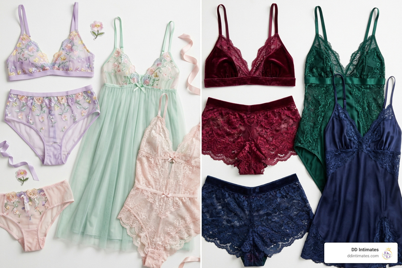 Seasonal lingerie releases featuring soft spring pastels and bold autumn lace textures