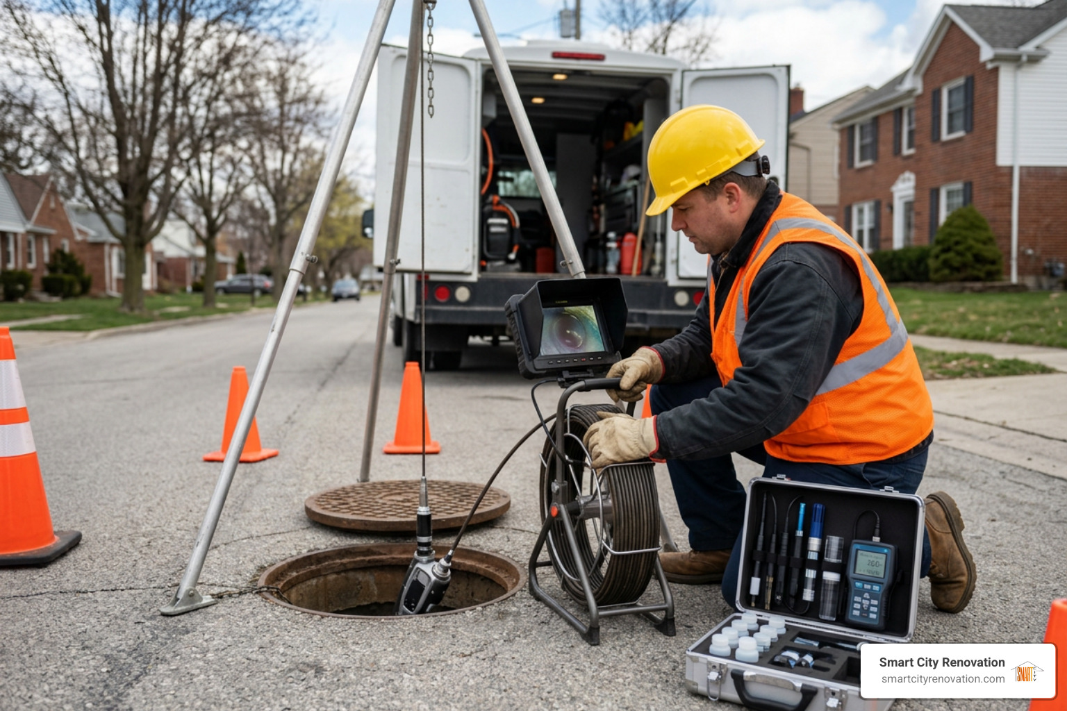Municipal sewer line inspection and water quality effluent testing Municipal sewer line inspection and water quality effluent testing