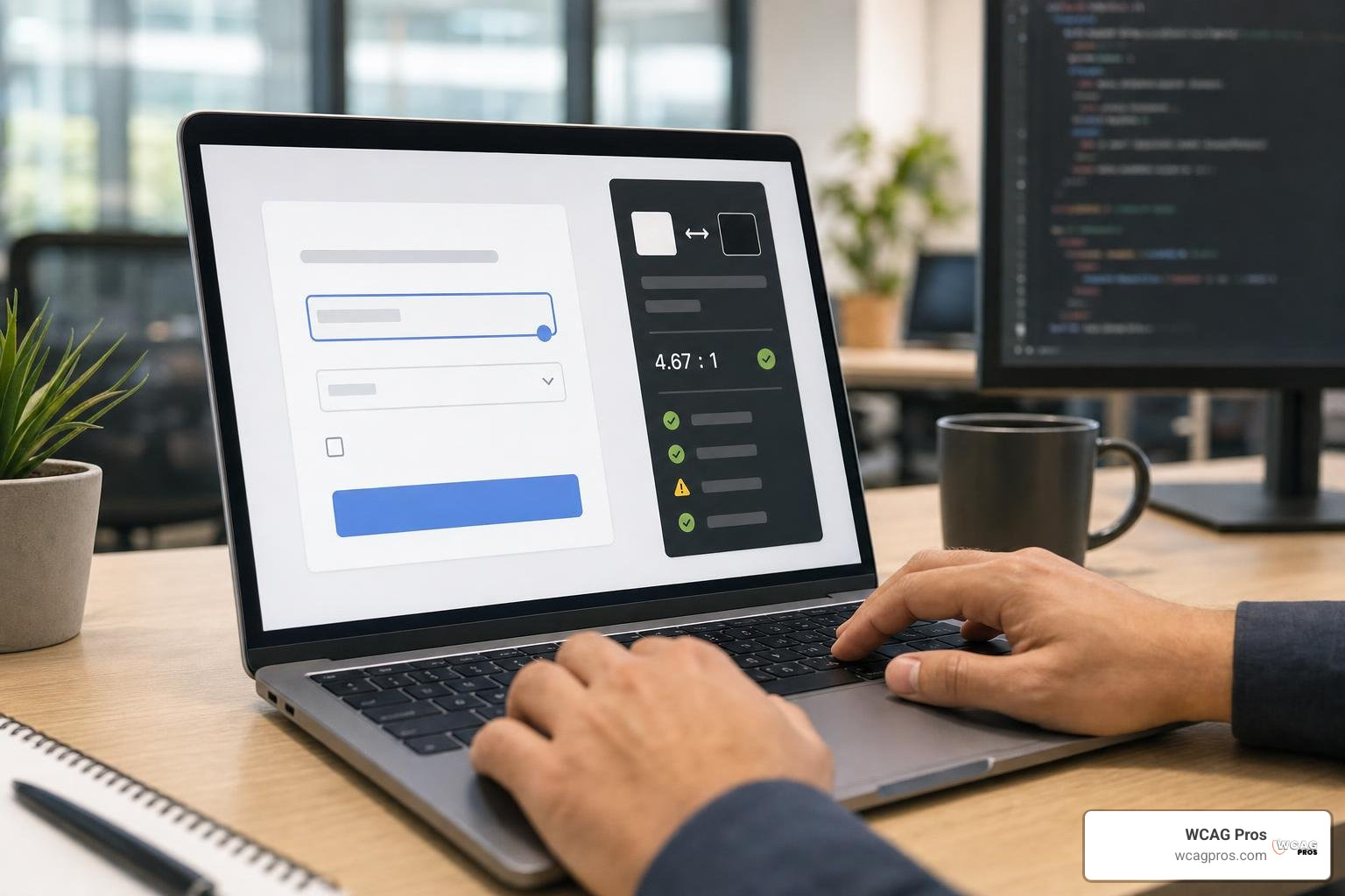 Color contrast validation and keyboard focus indicator testing on a web form Color contrast validation and keyboard focus indicator testing on a web form