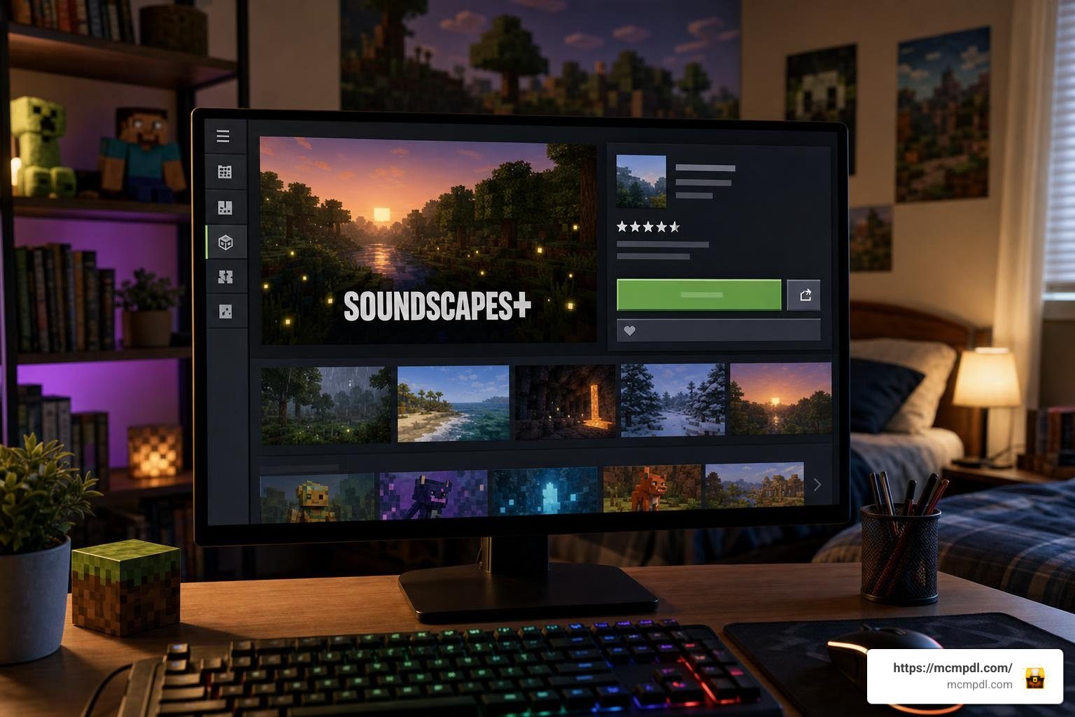 Minecraft Marketplace listing for Soundscapes+ Add-On Minecraft Marketplace listing for Soundscapes+ Add-On