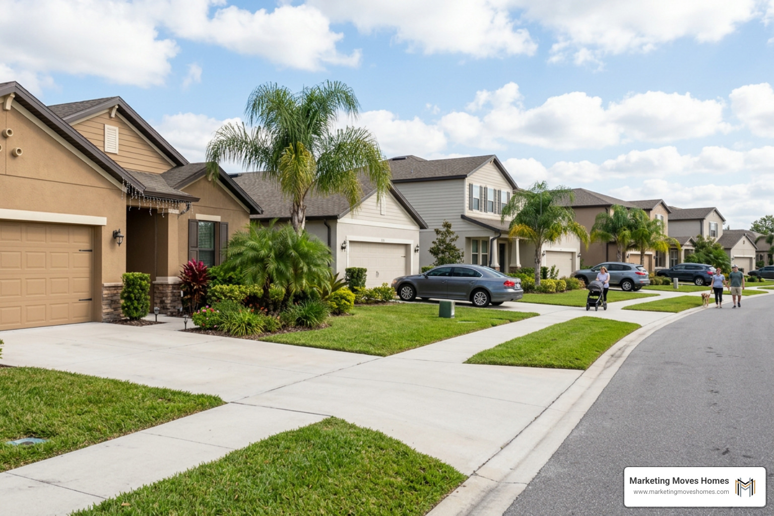 Winter Garden residential neighborhood with modern Central Florida homes