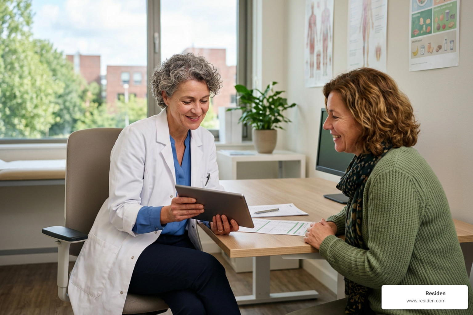 Family physician consulting with a patient Family physician consulting with a patient