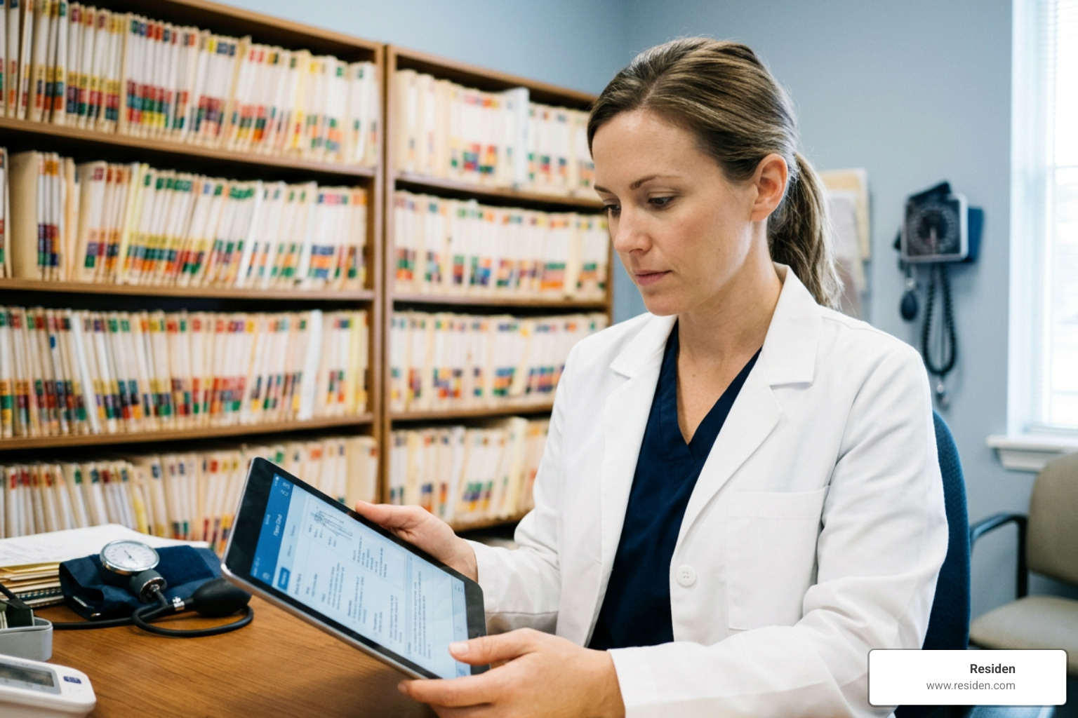 healthcare professional reviewing medical charts healthcare professional reviewing medical charts