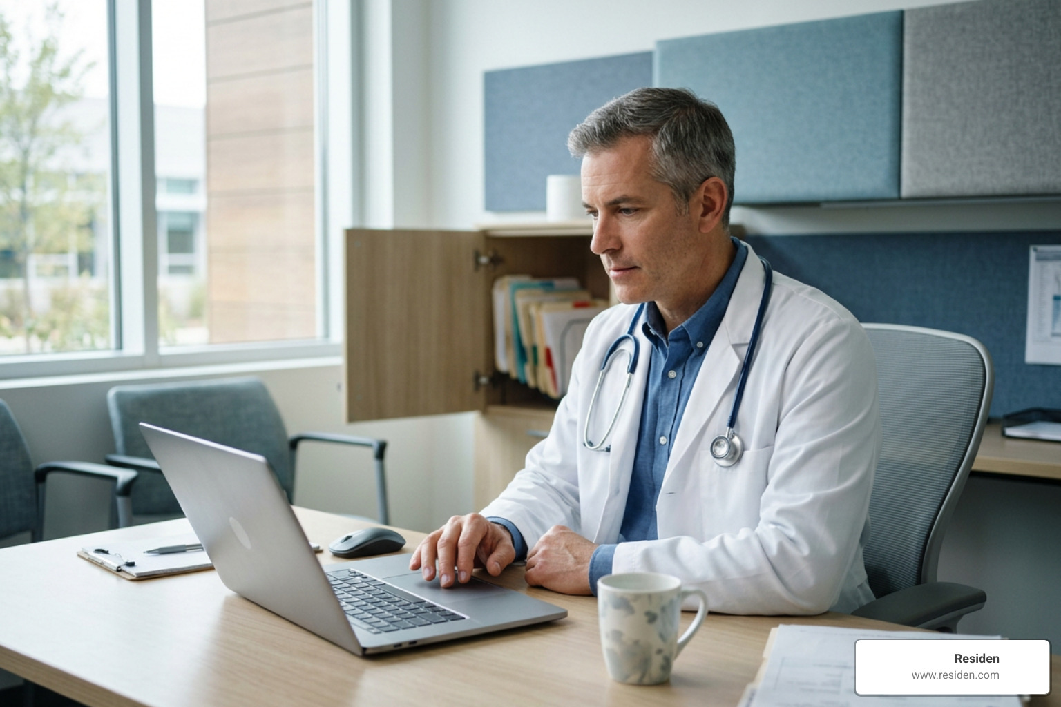 physician using ambient AI charting tool