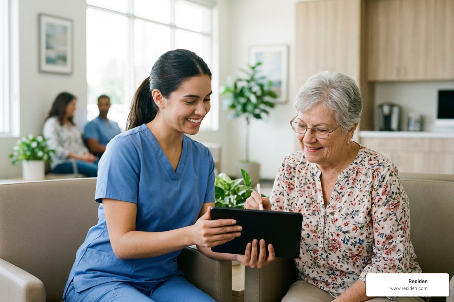medical assistant completing patient intake