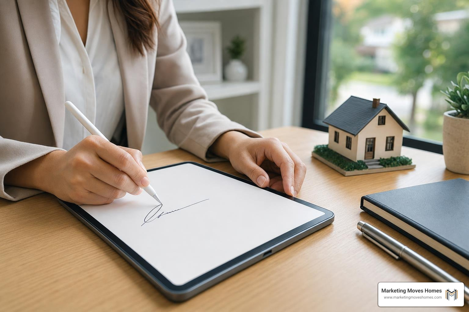 Digital real estate document signing on a tablet device for remote closing Digital real estate document signing on a tablet device for remote closing