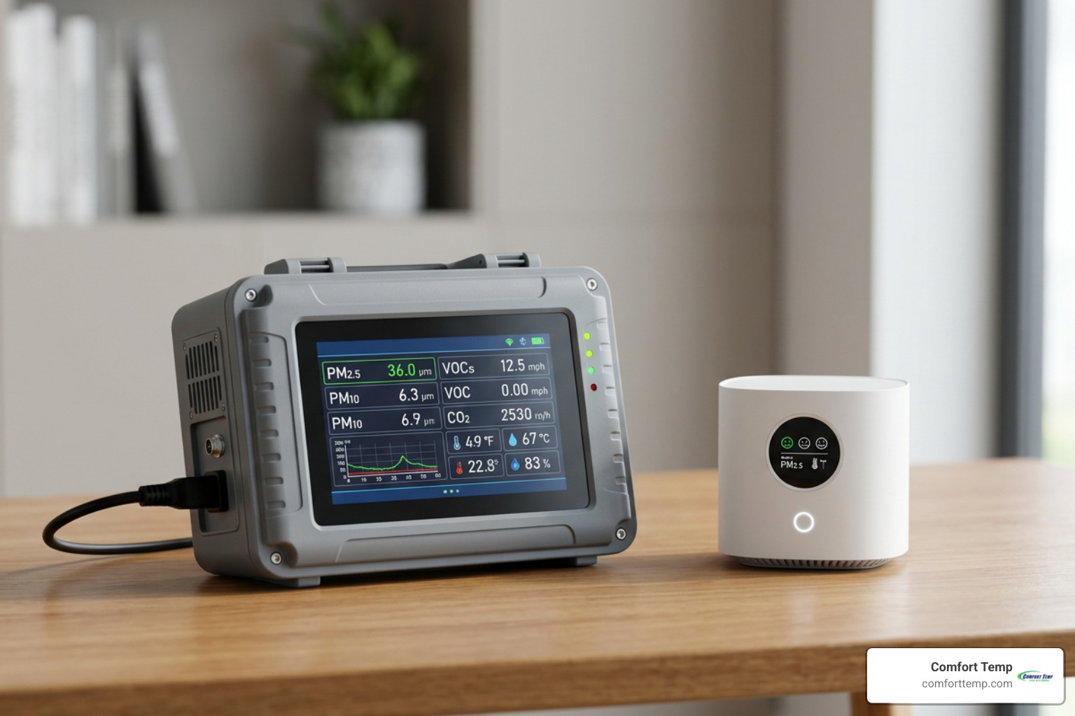 professional air quality testing instrument alongside consumer sensor professional air quality testing instrument alongside consumer sensor