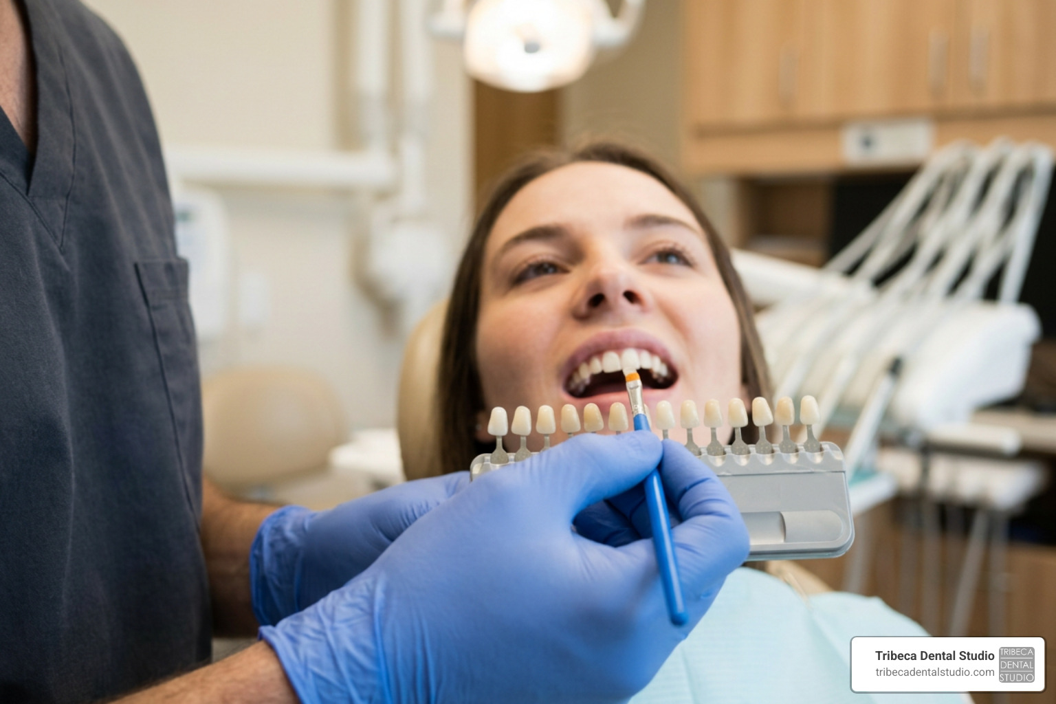 Selecting composite resin shade for natural enamel matching