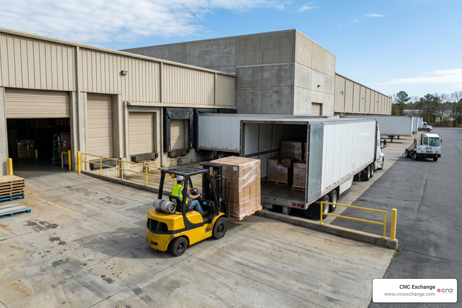 industrial loading dock operations with forklift and truck freight industrial loading dock operations with forklift and truck freight
