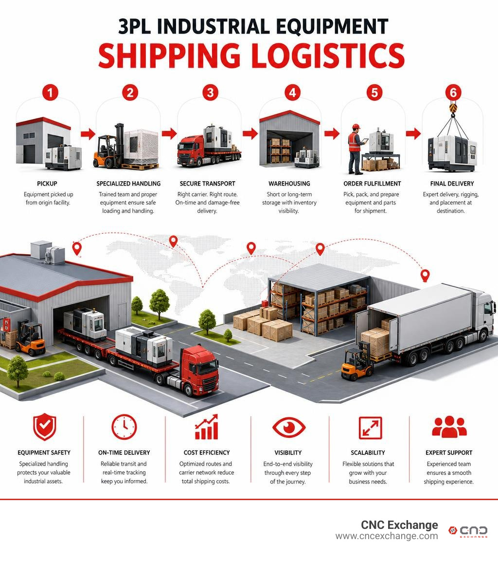 3PL industrial equipment shipping logistics infographic infographic 3PL industrial equipment shipping logistics infographic infographic