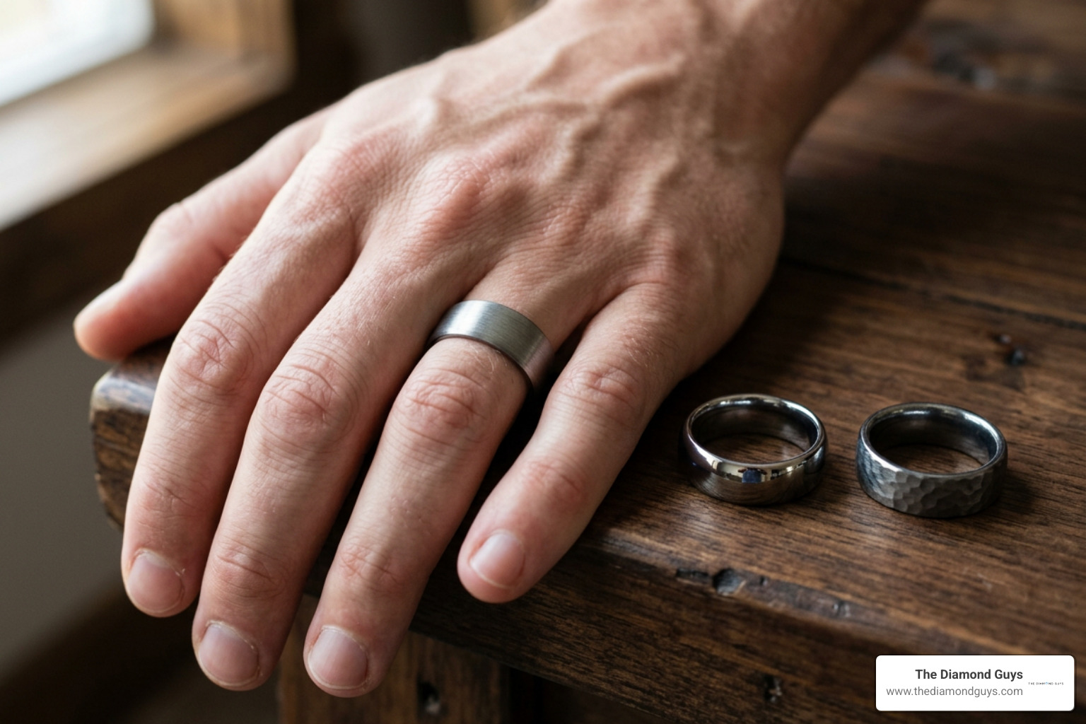 Different finishes and inlay options for 8mm tungsten bands Different finishes and inlay options for 8mm tungsten bands