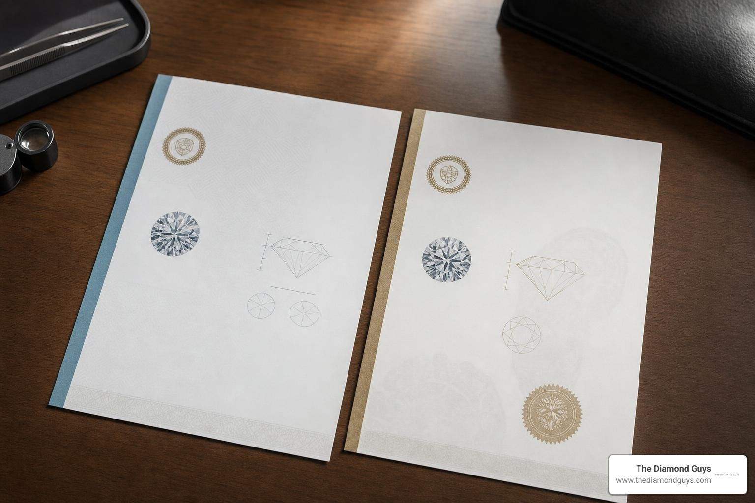 official IGI and GIA diamond grading reports side by side official IGI and GIA diamond grading reports side by side