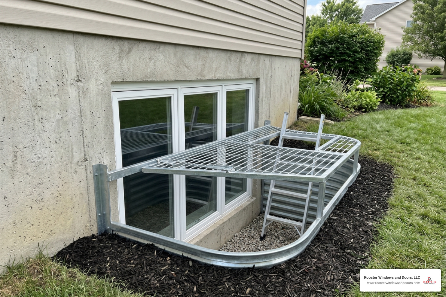 egress window well with protective cover egress window well with protective cover