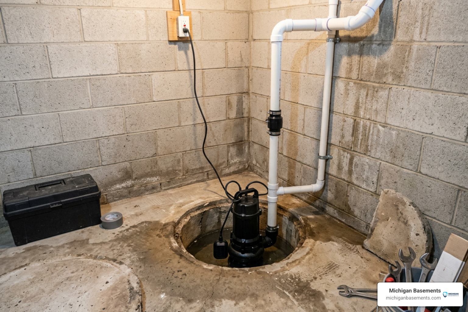 sump pump installation