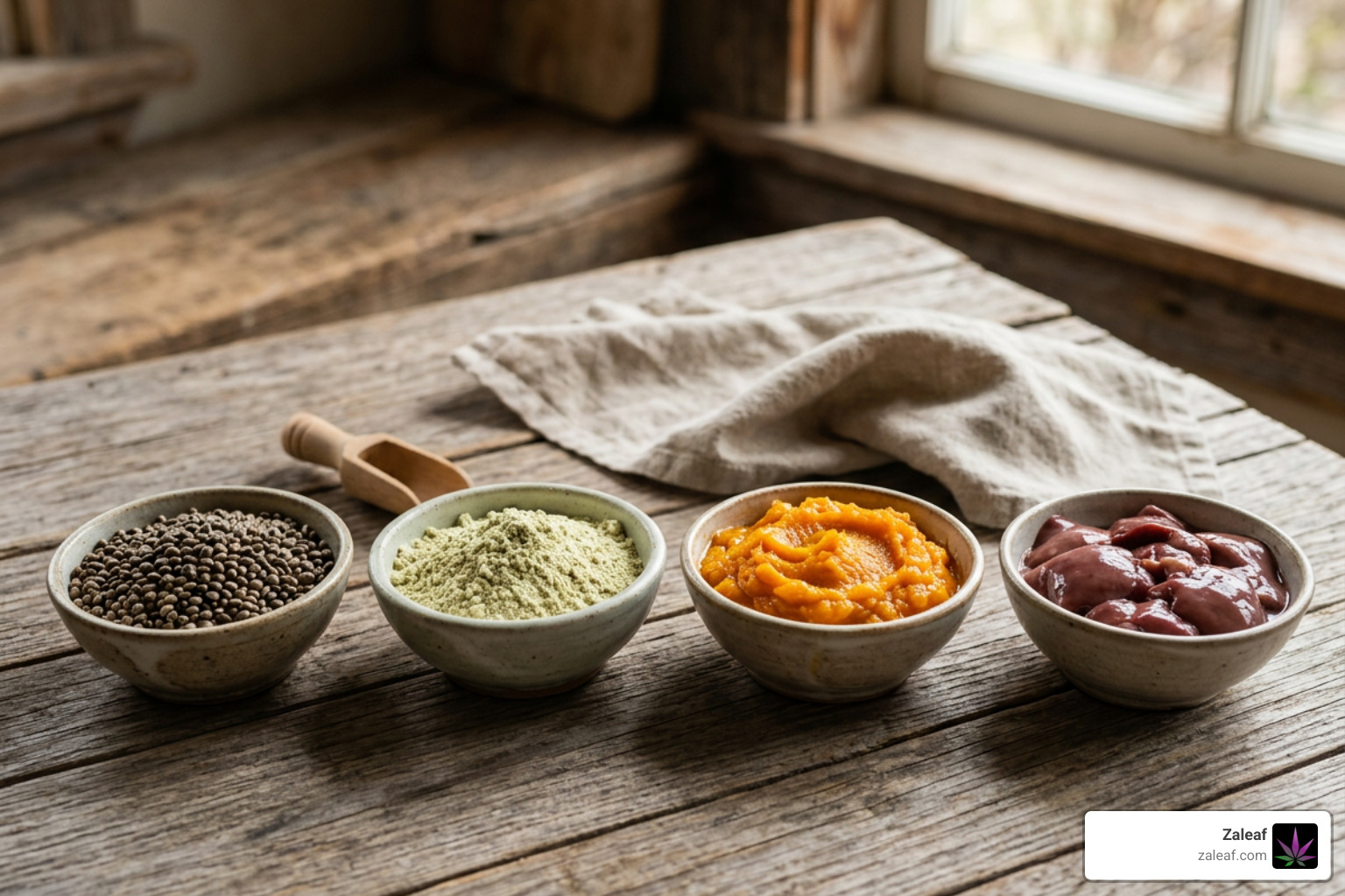 Natural hemp chew ingredients and soft treat close up Natural hemp chew ingredients and soft treat close up