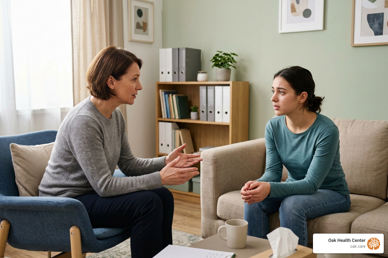 Therapist conducting an ERP session