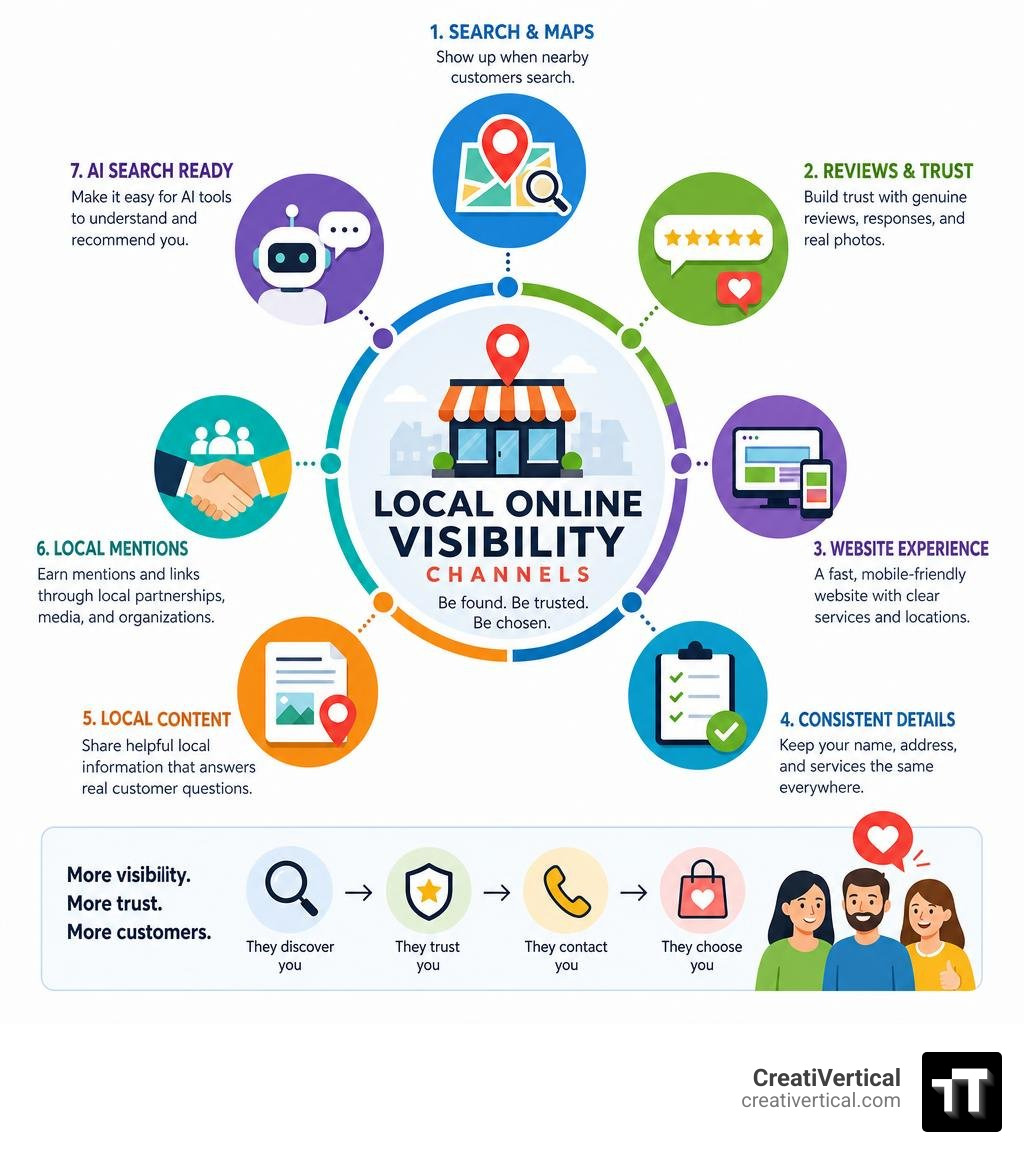 local online visibility channels infographic infographic local online visibility channels infographic infographic