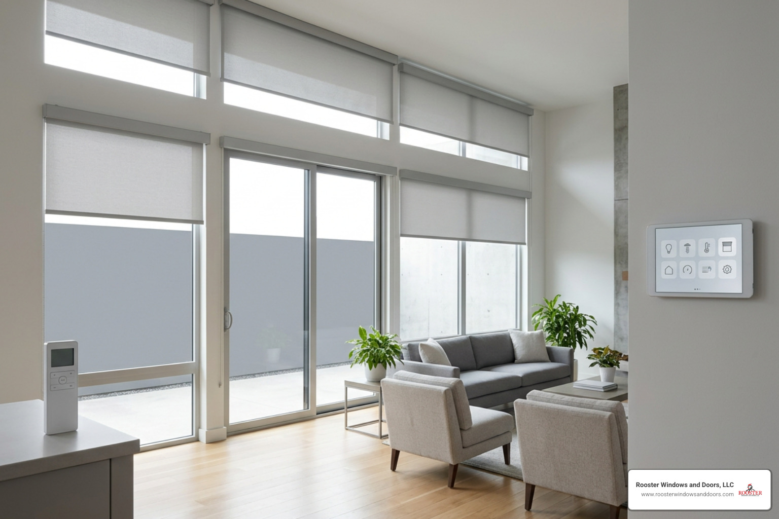 motorized shades installed on high transom windows motorized shades installed on high transom windows