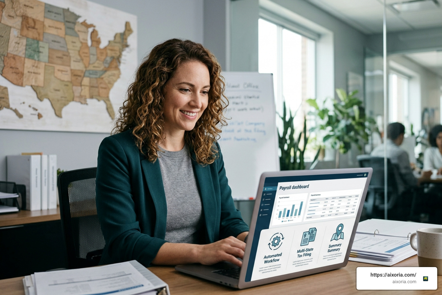 Digital multi-state tax filing and automated payroll workflow