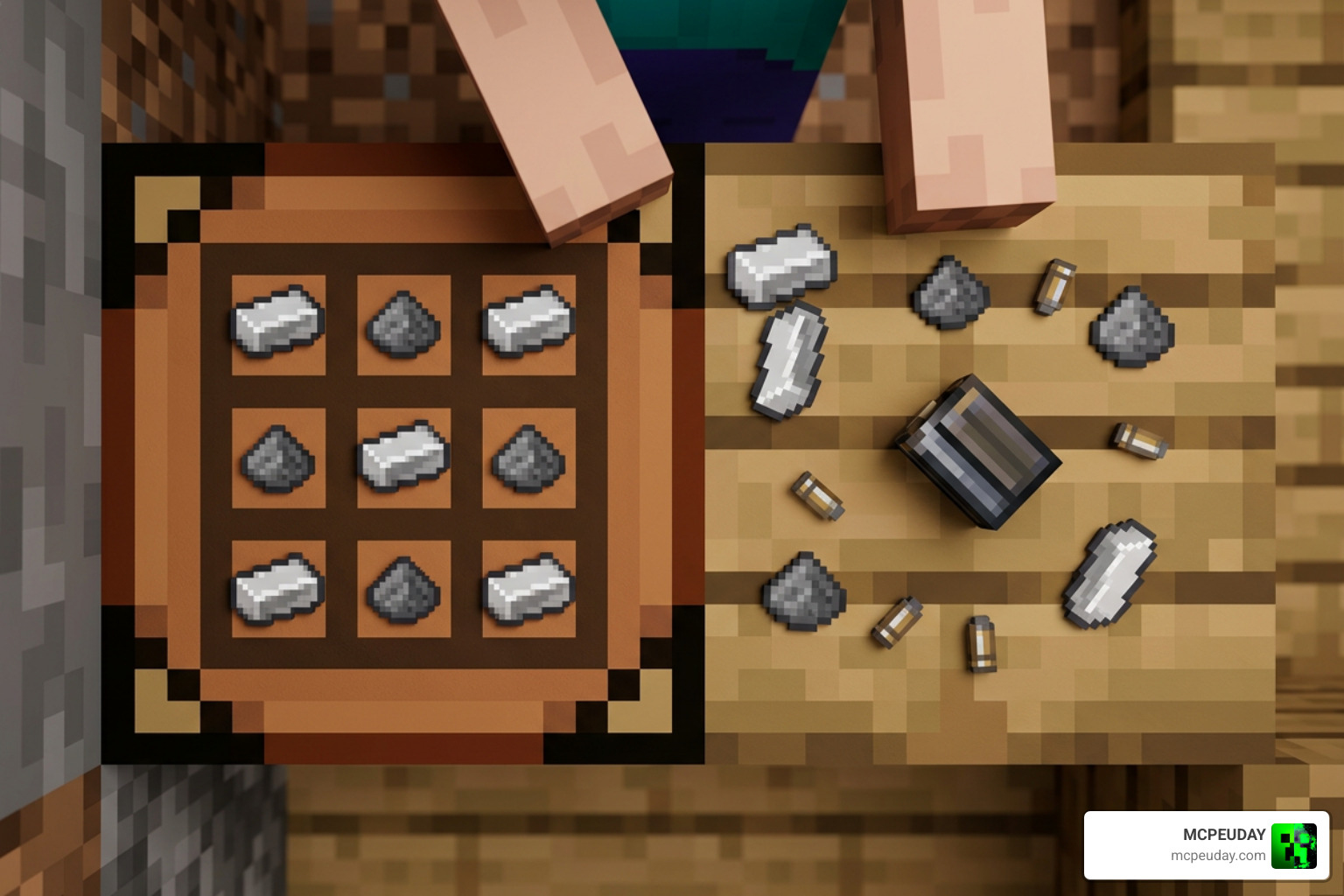 Crafting recipes diagram showing ammo crafting and tactical magazine creation