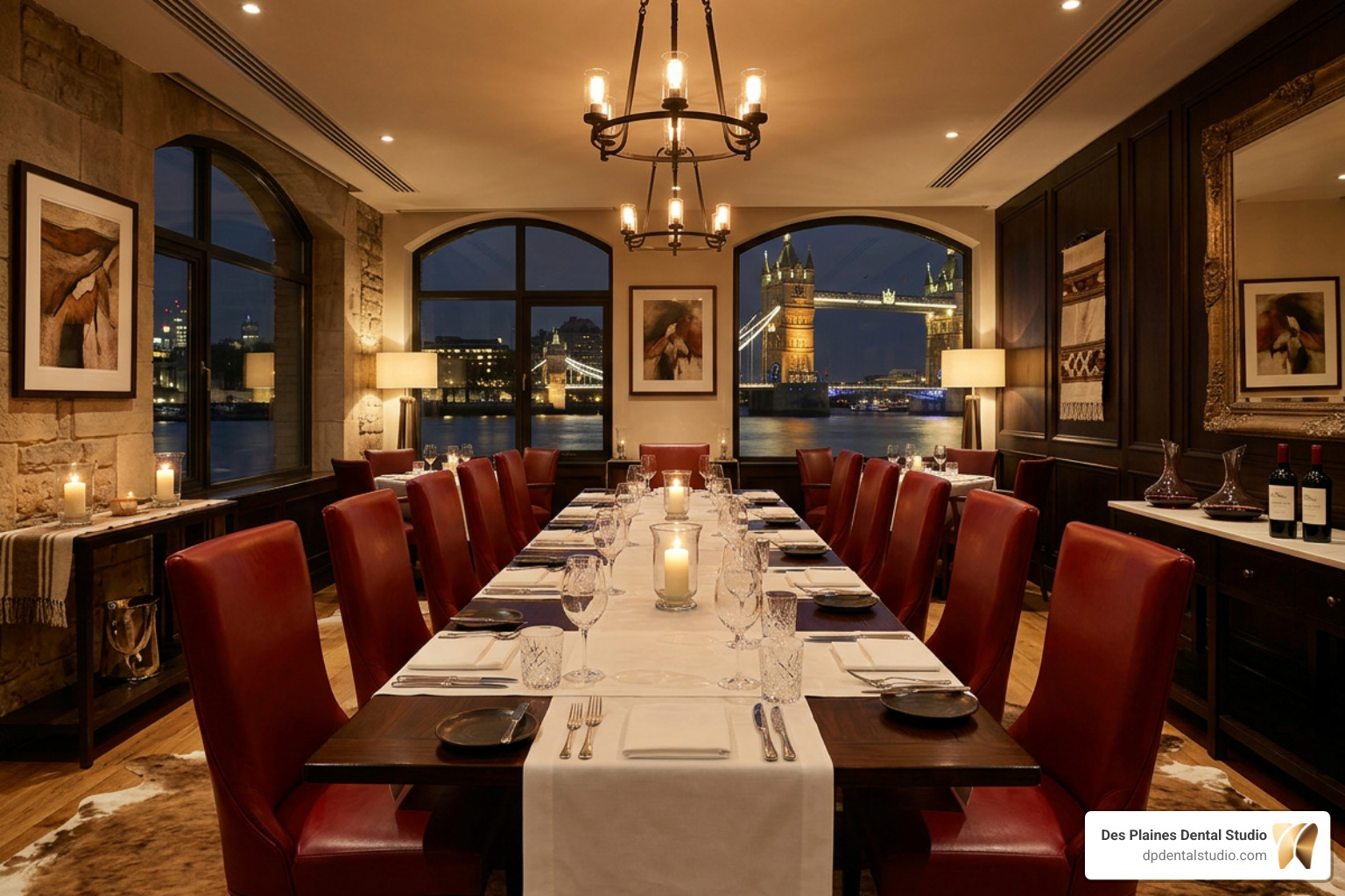 Gauchos Tower Bridge private dining room setting Gauchos Tower Bridge private dining room setting