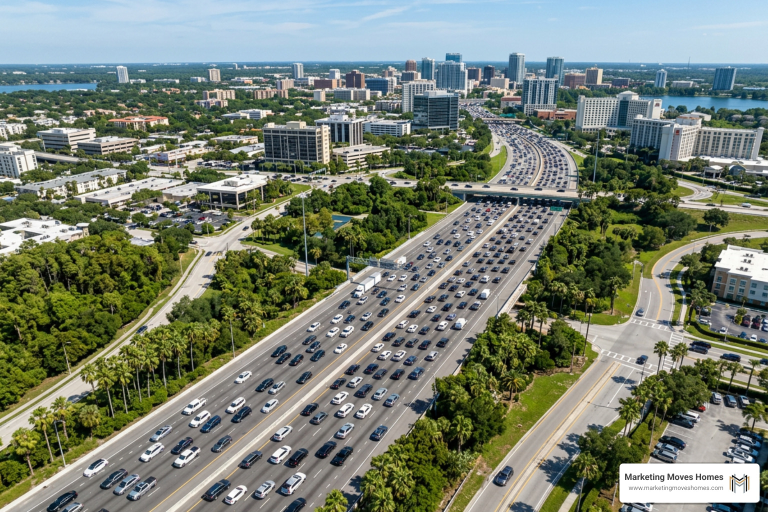 Driving on Interstate 4 in Orlando Driving on Interstate 4 in Orlando