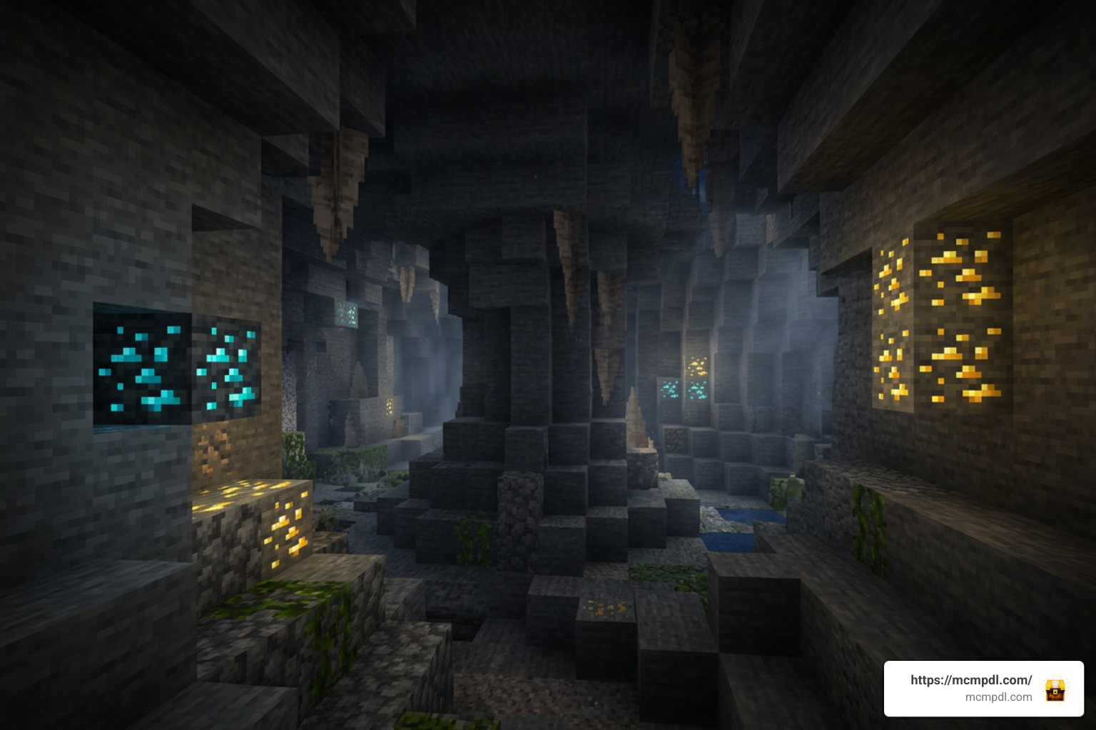 Glowing ores and custom lighting effects in VAXS VISUALS