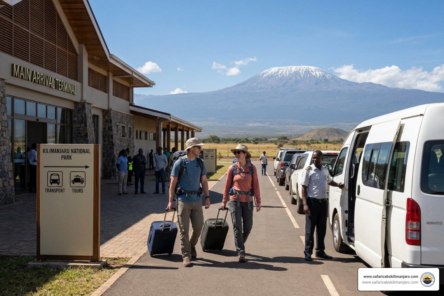 Commercial aircraft on the apron at Kilimanjaro International Airport
