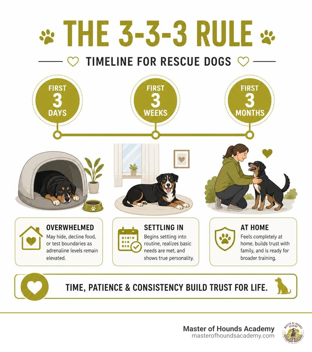 3 3 3 rule timeline for rescue dogs infographic 3 3 3 rule timeline for rescue dogs infographic