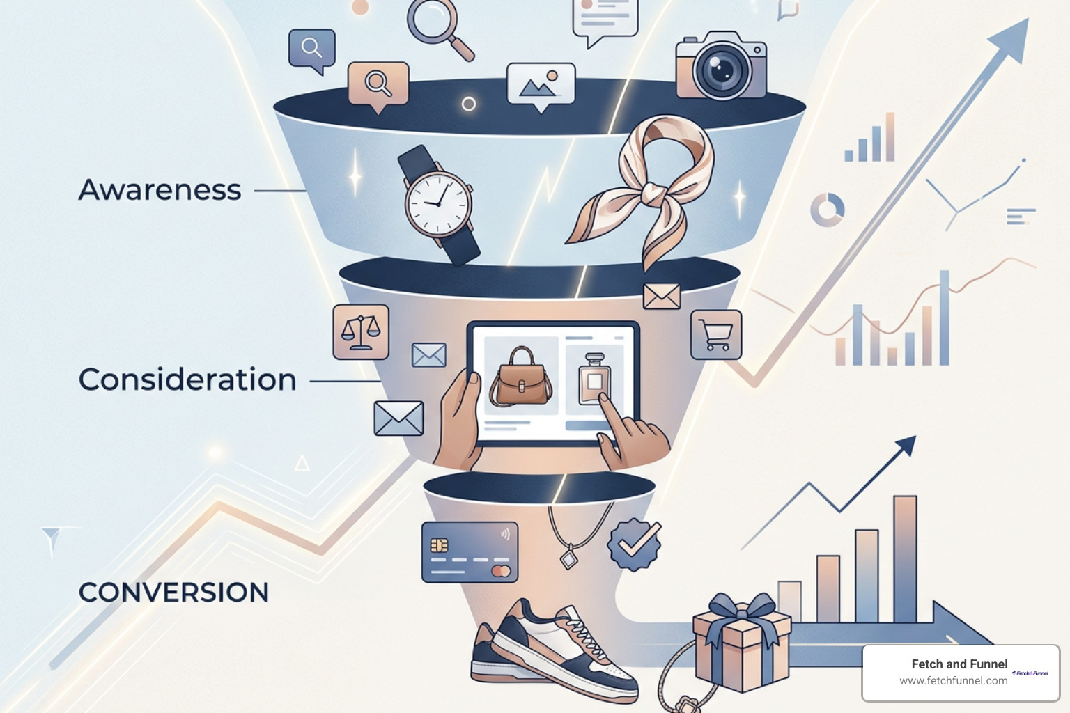 e-commerce and luxury goods full funnel growth strategy diagram e-commerce and luxury goods full funnel growth strategy diagram