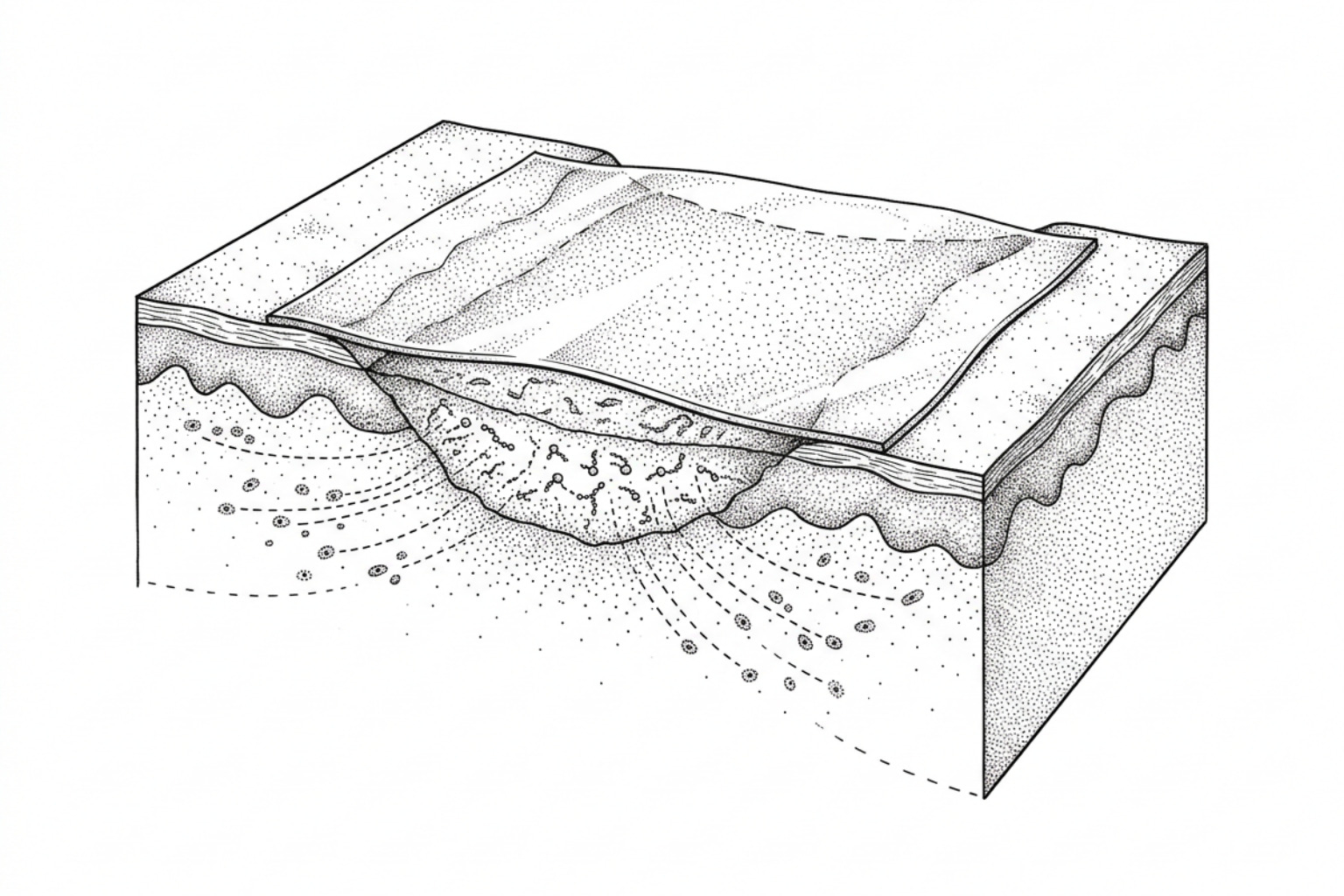 bioactive protein dressing interacting with tissue surface