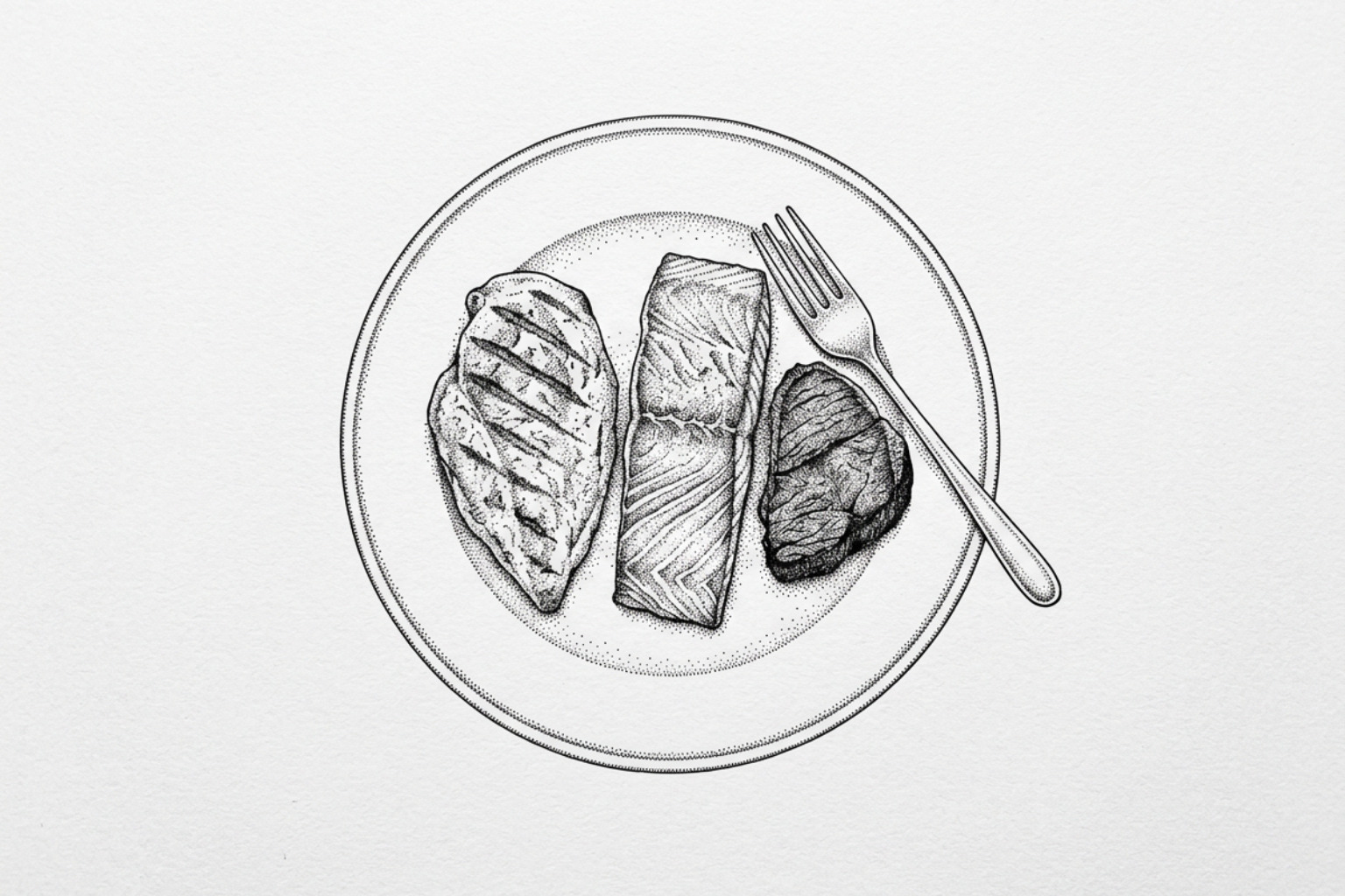 nutritious meal centered around lean protein sources