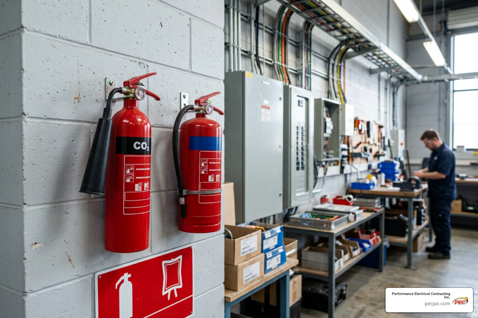 Appropriate fire extinguishers for electrical fires