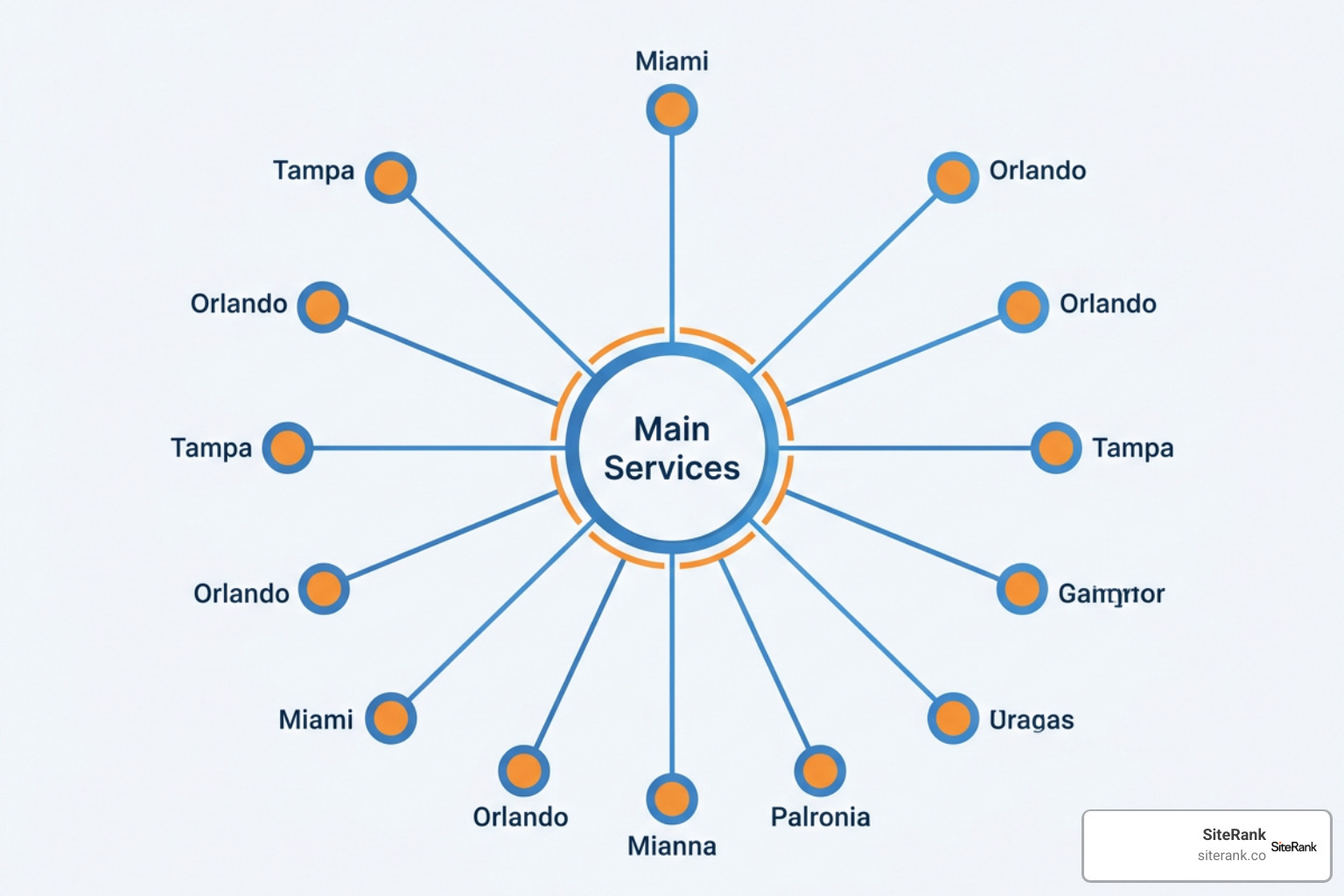 Hub and spoke content architecture for contractor location pages Hub and spoke content architecture for contractor location pages