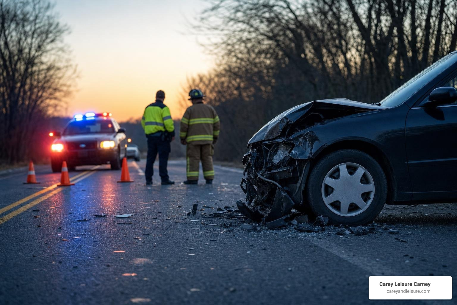 Florida Highway Patrol investigation at crash scene