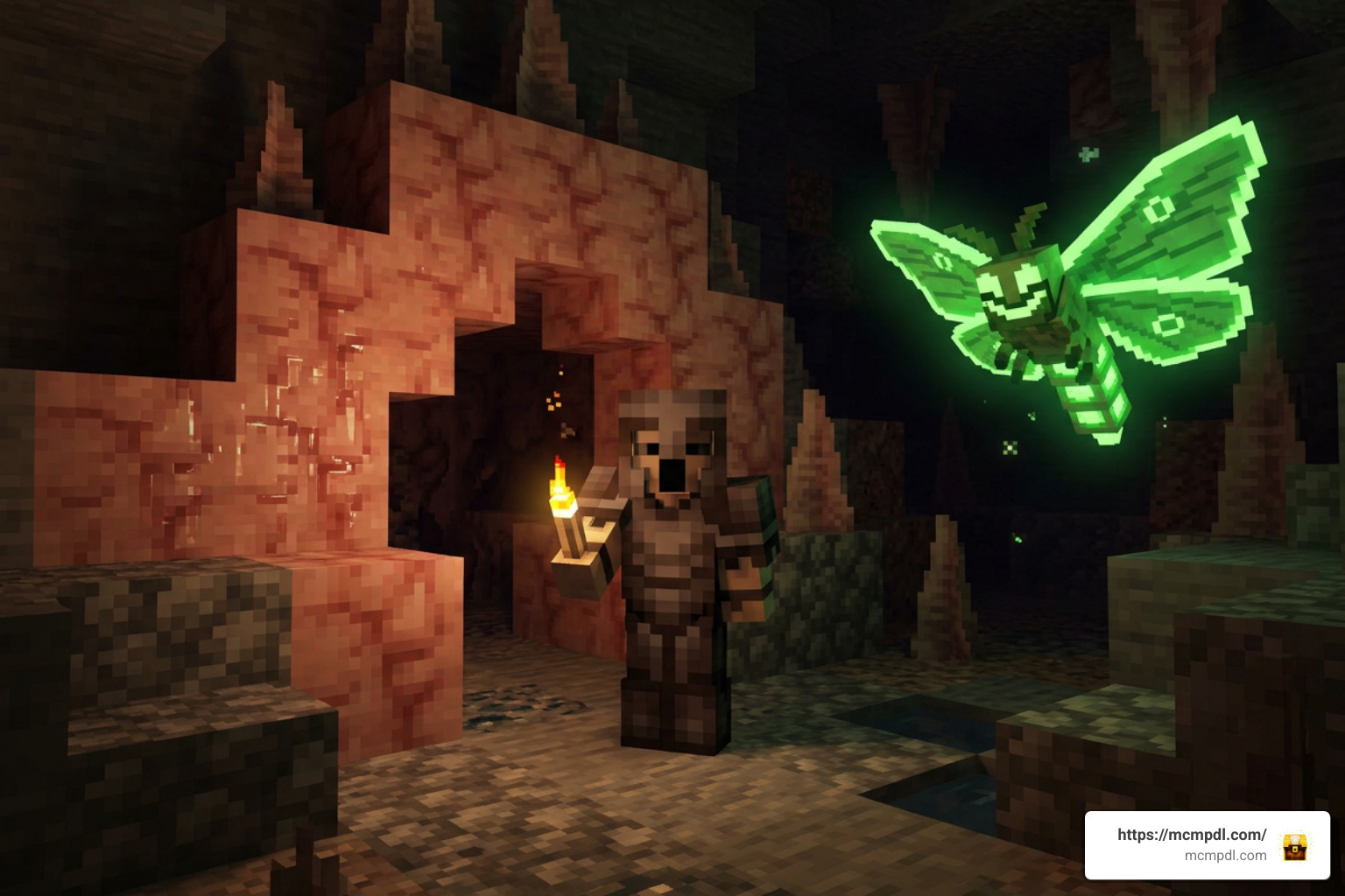 Player exploring skin tissue Dwelling structure with Grinning Moth Player exploring skin tissue Dwelling structure with Grinning Moth