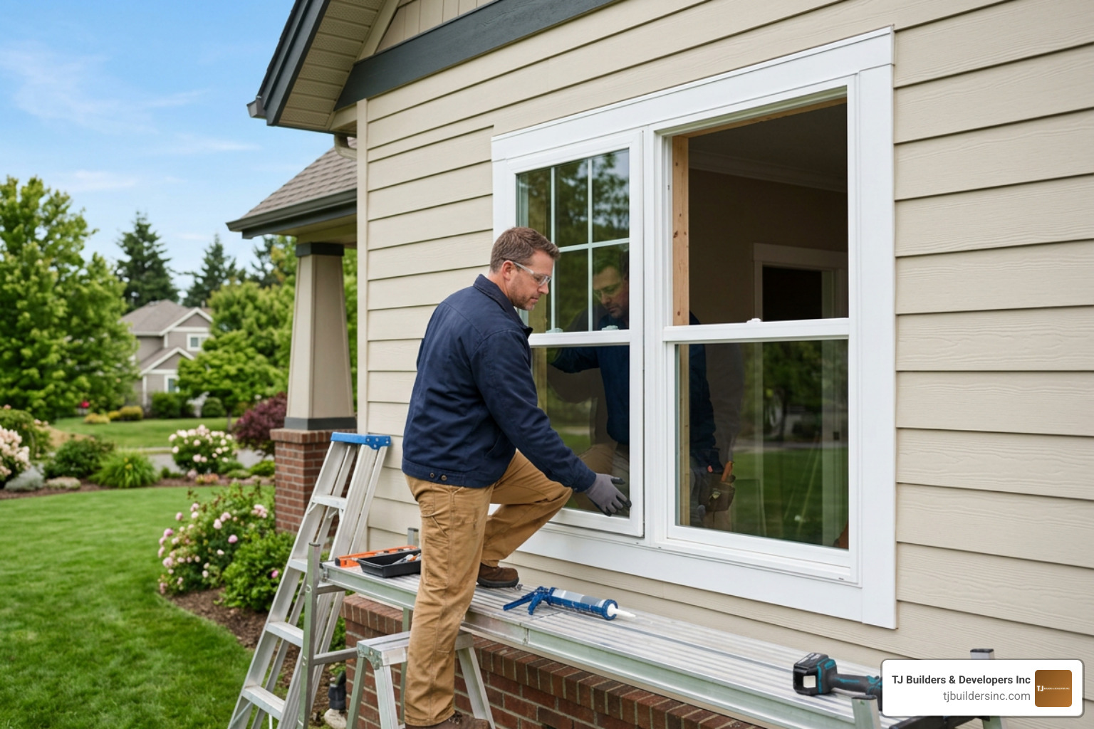 Modern energy-efficient window installation Modern energy-efficient window installation