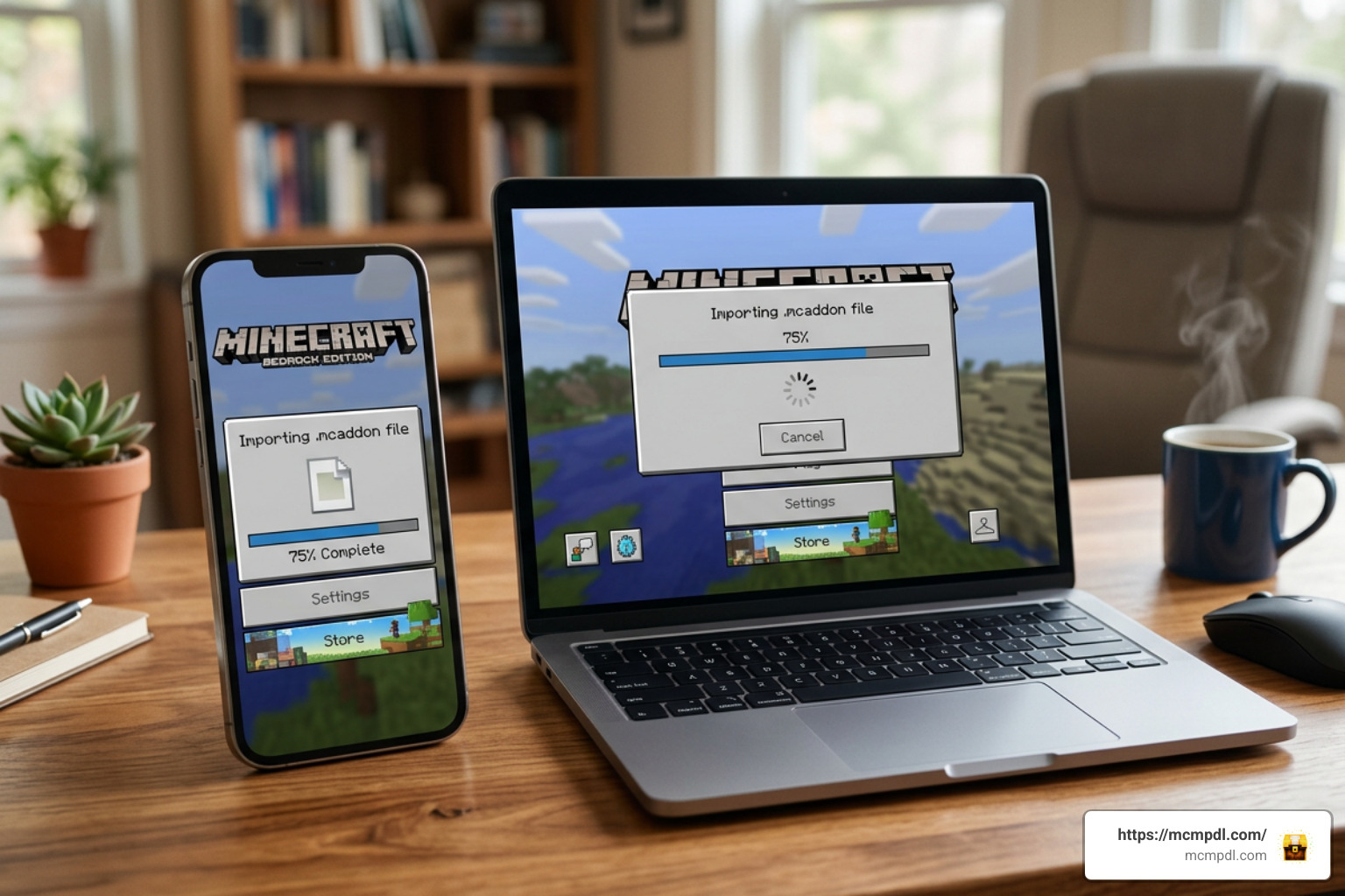 Importing mcaddon files into Minecraft Bedrock UI Importing mcaddon files into Minecraft Bedrock UI
