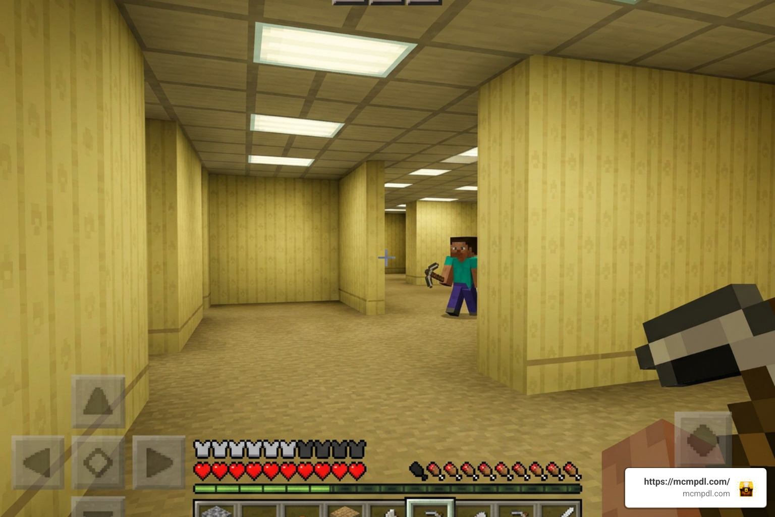 Minecraft PE Marketplace interface downloading Backroom map