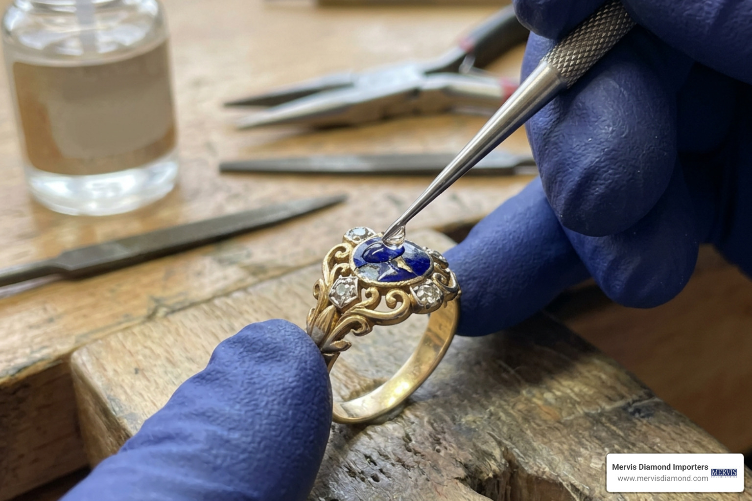 Precision application of color-matched resin to chipped enamel