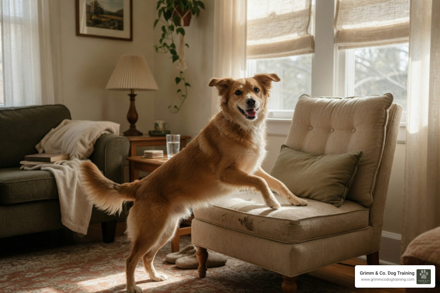 dog nuisance jumping up on furniture they shouldn't be on