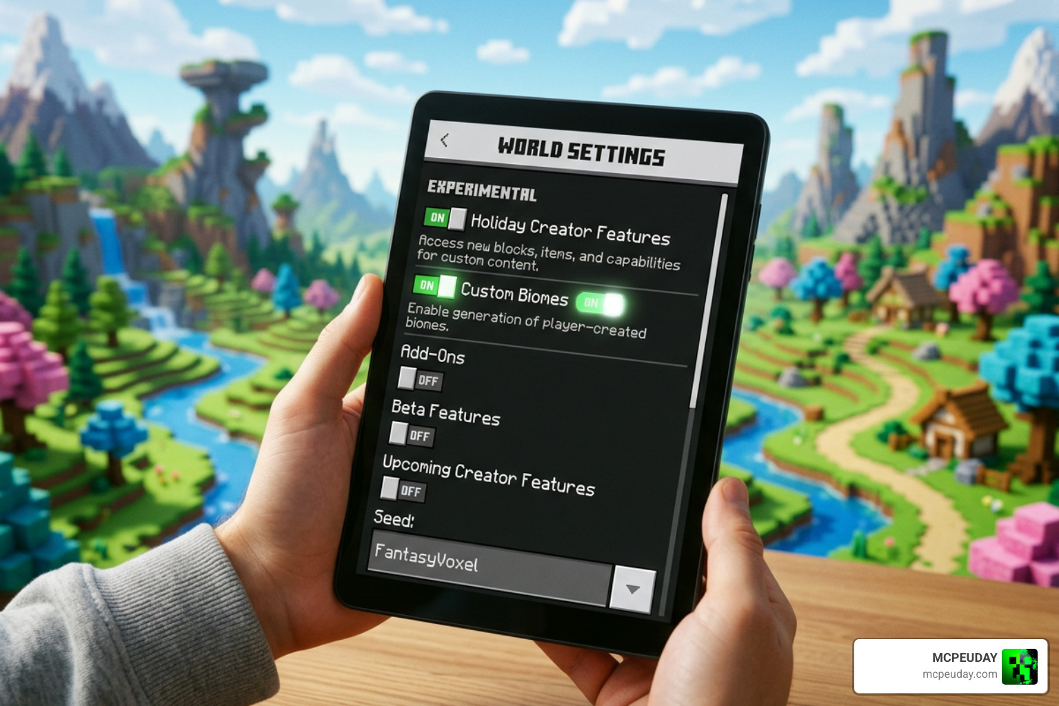 Minecraft Bedrock pack activation settings Minecraft Bedrock pack activation settings