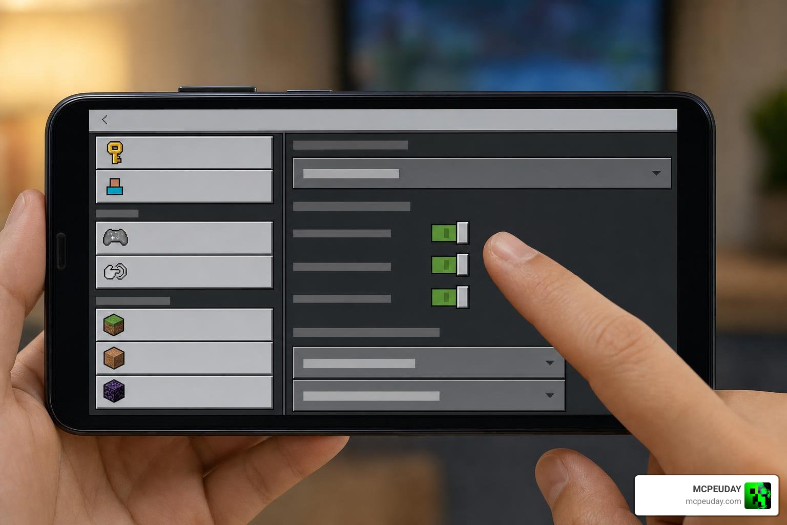 Minecraft Bedrock world settings showing experimental gameplay toggles