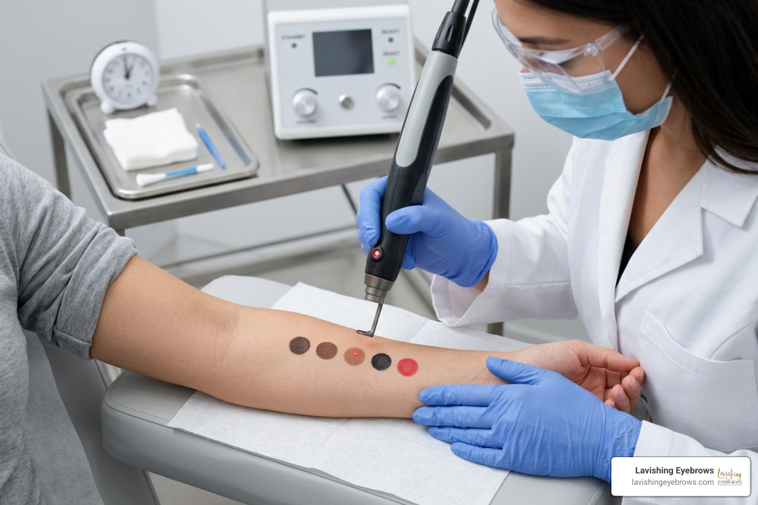 laser spot test on cosmetic pigment laser spot test on cosmetic pigment
