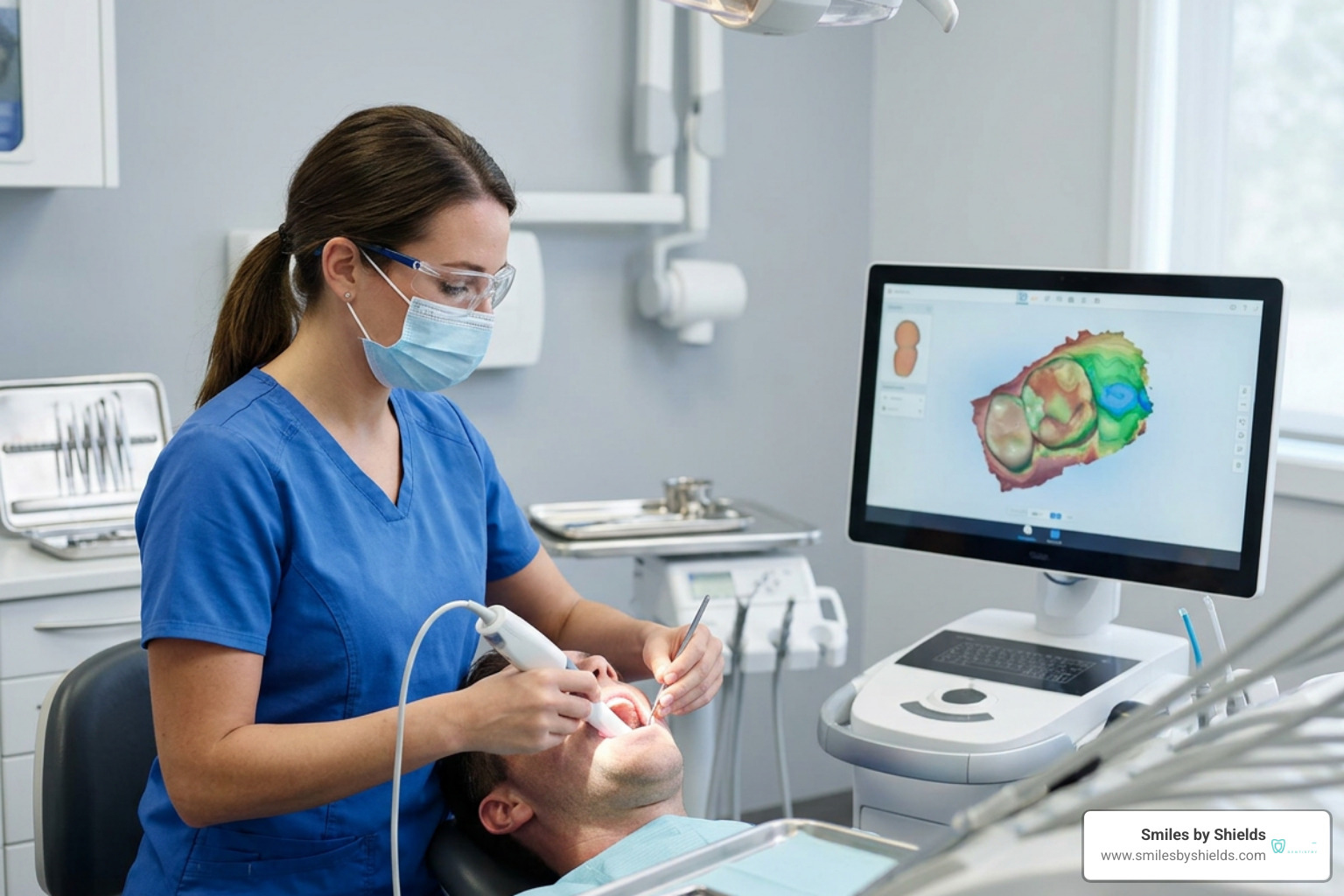 Digital 3D CAD/CAM optical scan of tooth preparation for same-day crown milling Digital 3D CAD/CAM optical scan of tooth preparation for same-day crown milling