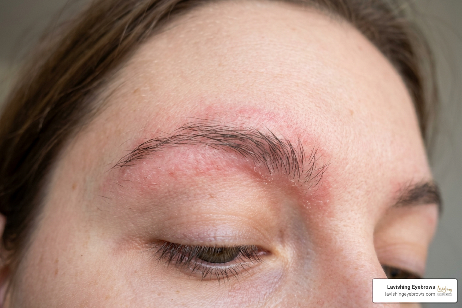inflamed skin around eyebrows