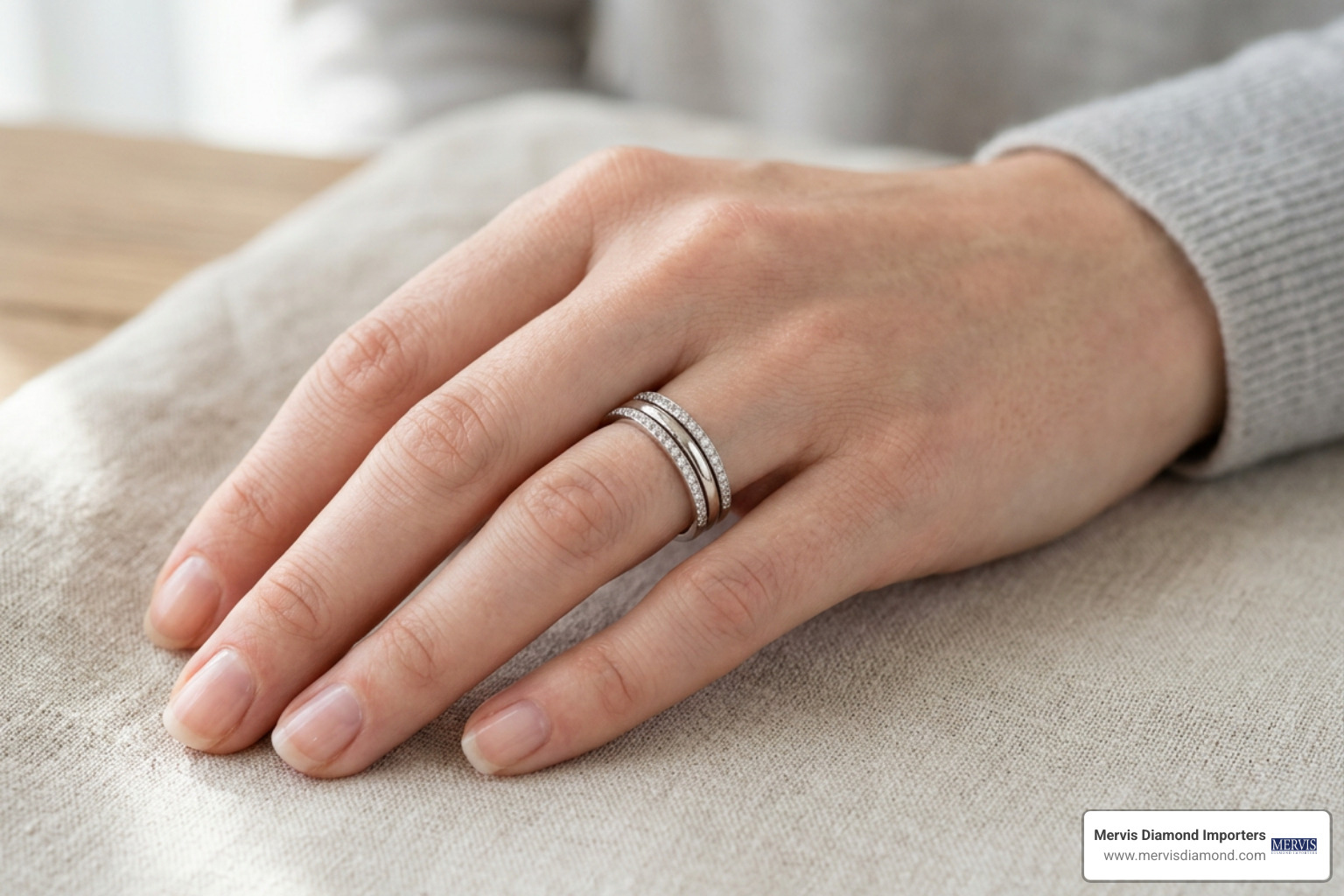 stacked minimalist diamond bands stacked minimalist diamond bands
